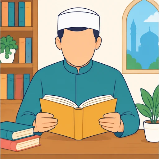 Laki-laki membaca buku terbuka